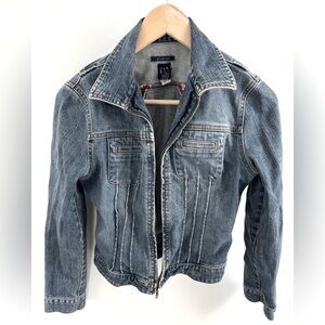 VINTAGE GAP DENIM JACKET ZIP SIZE XS